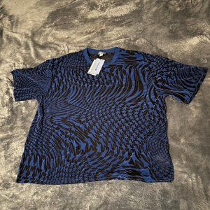 Mugler Swirling Star Mesh T-shirt NWT